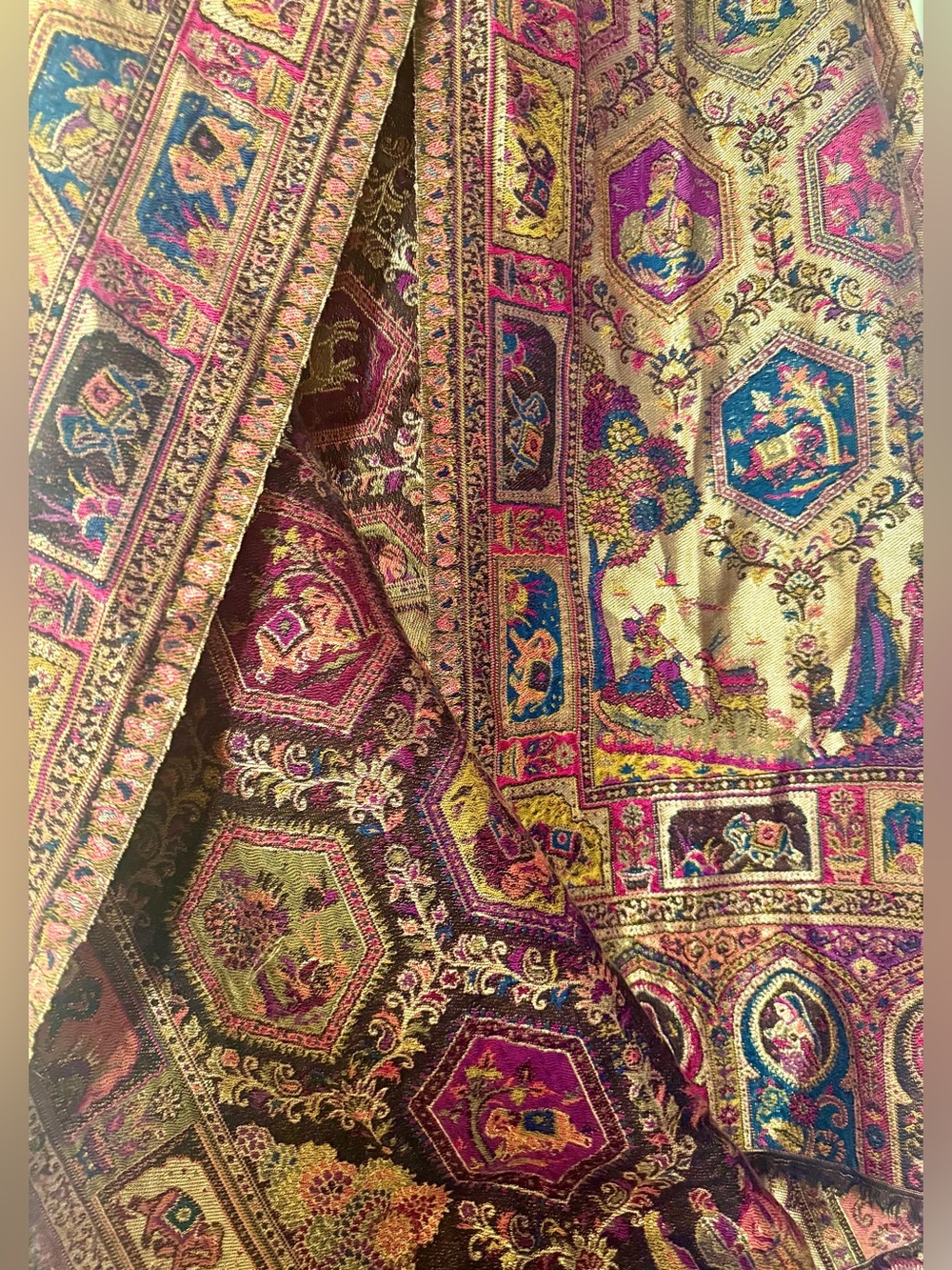 Kashmiri Cashmere Silk Scarf Shawl